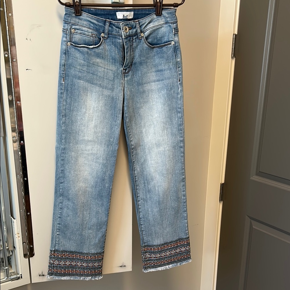 Embroidered Blue Jeans